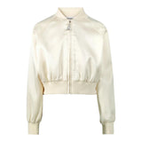 Patrizia Pepe Gold Solid Color Sweatshirt Jacket For Girls