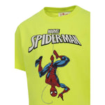Saint Barth T-Shirt Girocollo Tinta Unita con Stampa per Bambino SPIDERMAN94 GIALLO FLUO SAINT BARTH 