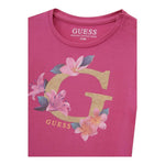 Guess T-Shirt Girocollo Tinta Unita con Stampa per Neonata A5GI02K6YW4 FUXIA GUESS 