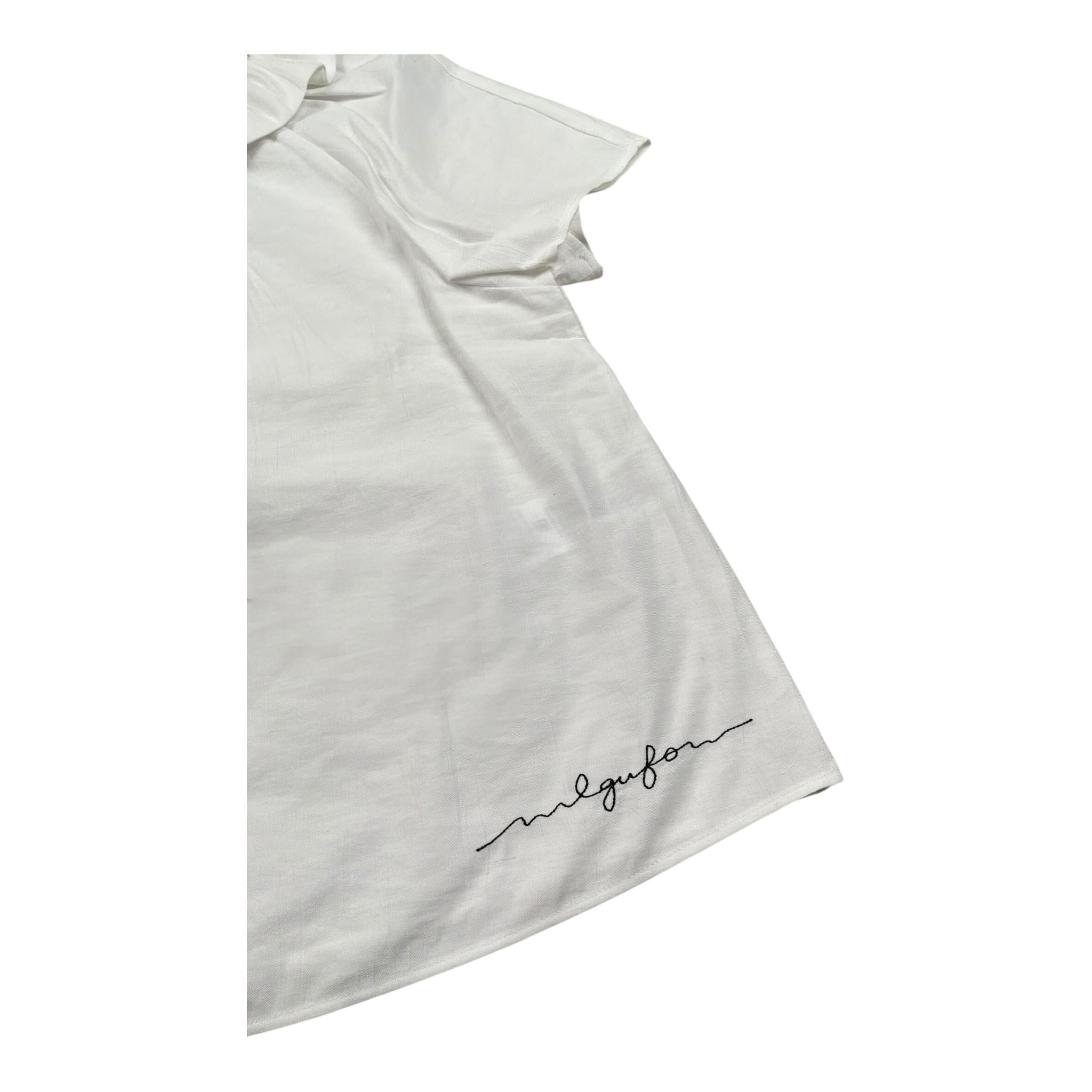 Il Gufo Camicia Mezza Manica Tinta Unita per Bambina P25CC107R0004 BIANCO IL GUFO 