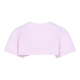 Fun &amp; Fun Solid Color Half Sleeve Jacket with Glitter Buttons Pink for Baby Girl