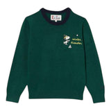SAINT BARTH maglia girocollo tinta unita con stampa Verde per Bambino SNOPYY VERDE SAINT BARTH 