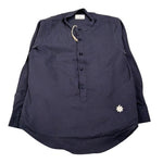 Manuel Ritz Camicia Manica Lunga Collo Coreano Tinta Unita per Bambino MR1992 BLU MANUEL RITZ 