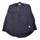 Manuel Ritz Camicia Manica Lunga Collo Coreano Tinta Unita per Bambino MR1992 BLU MANUEL RITZ 