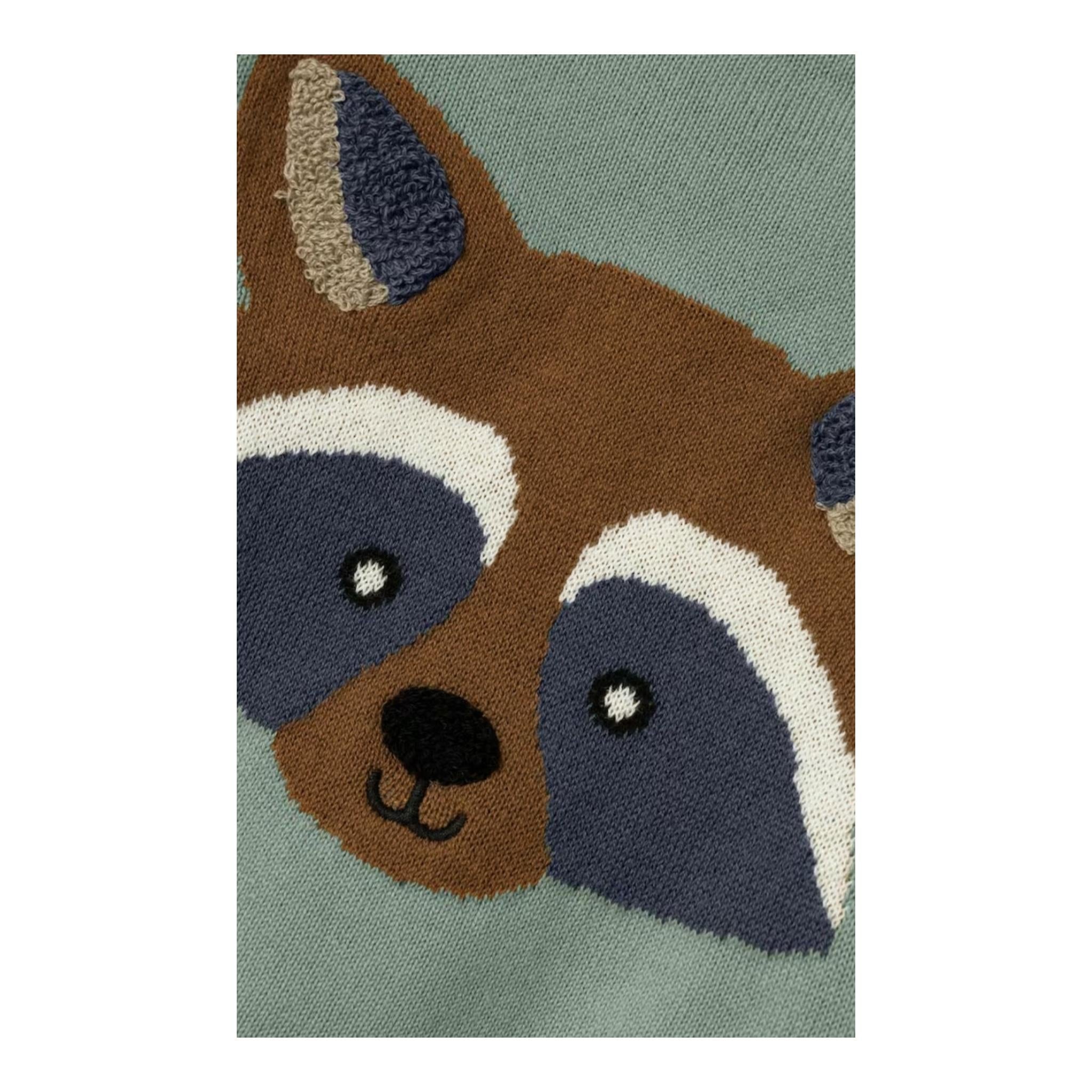 NAME.IT maglia girocollo tinta unita con ricamo animale Verde per Neonato 13233122 VERDE NAME.IT 