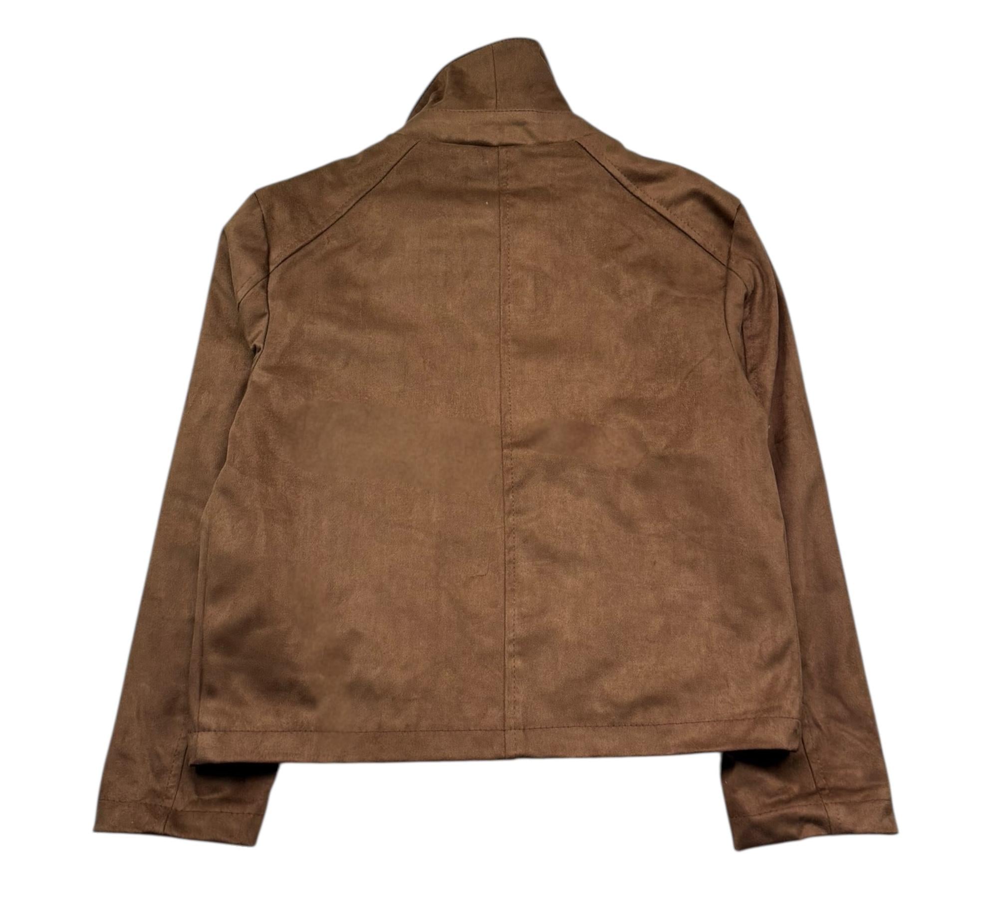 Paolo Pecora Giubbino Tinta Unita Scamosciato per Bambino PP4183 MARRONE PAOLO PECORA 