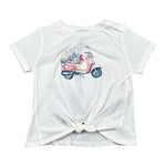 Please T-Shirt Girocollo tinta unita con Stampa Bianco per Neonata MBB1030G27 BIANCO PLEASE 