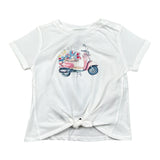Please T-Shirt Girocollo tinta unita con Stampa Bianco per Neonata MBB1030G27 BIANCO PLEASE 