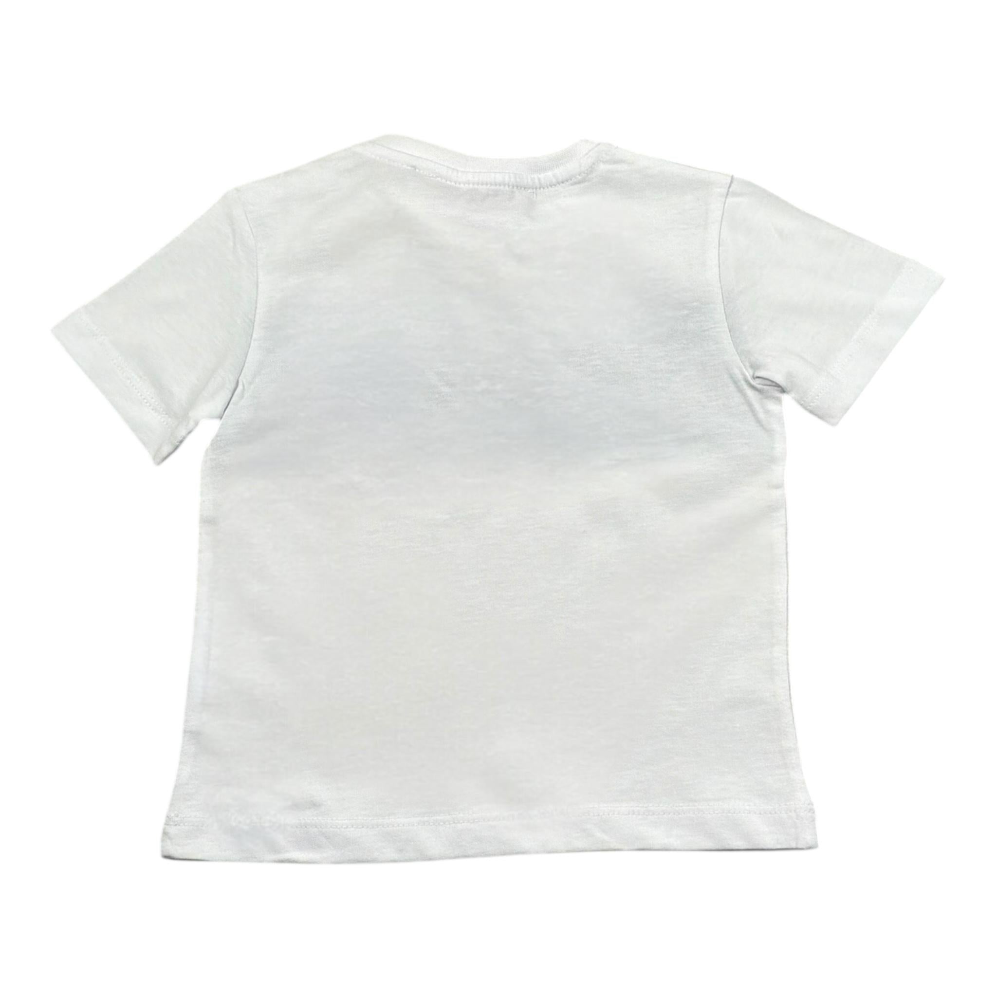 Cesare Paciotti T-Shirt Girocollo Tinta Unita con Stampa per Bambino TSP5157BX BIANCO CESARE PACIOTTI 