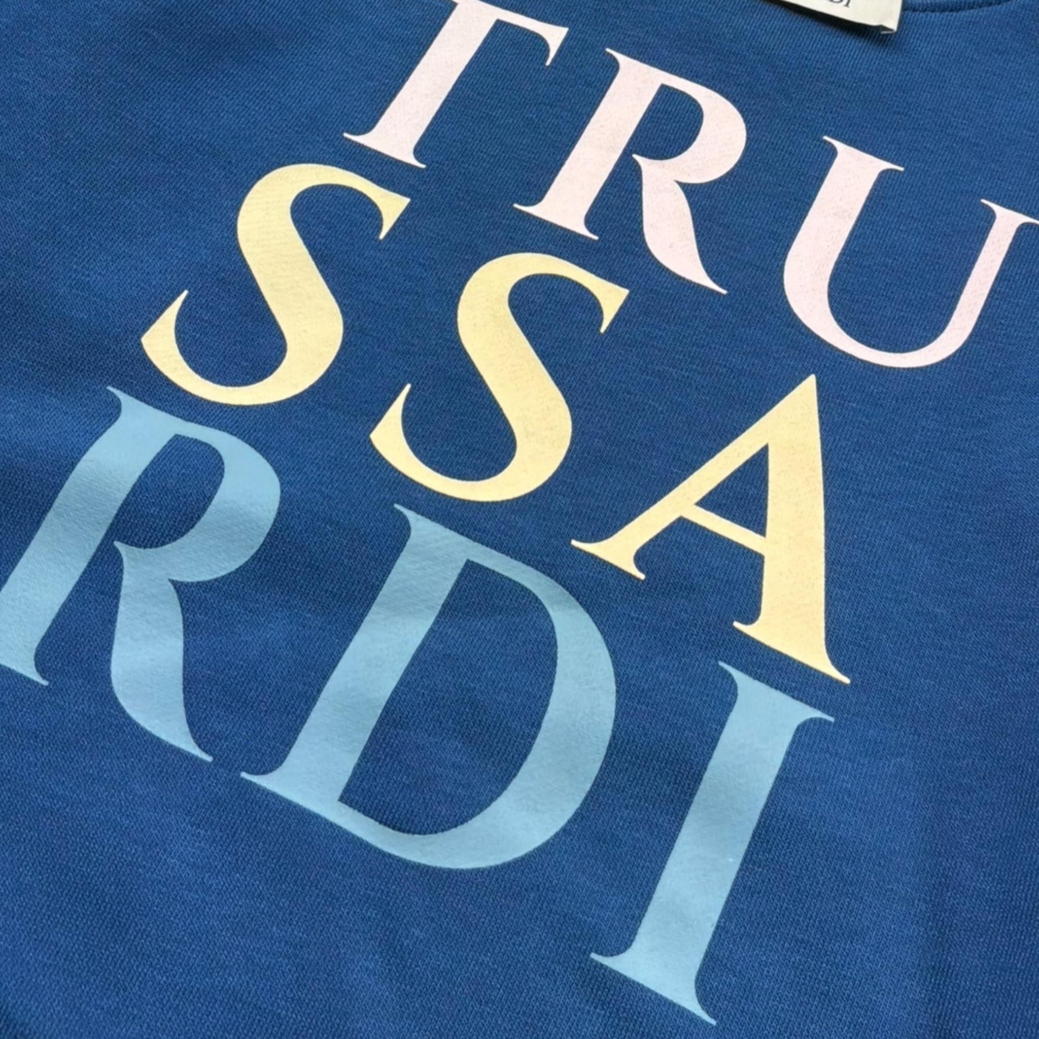 Trussardi Felpa Girocollo Tinta Unita con Stampa per Bambina TGP26016FE BLU TRUSSARDI 