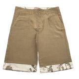Cesare Paciotti Solid Color Bermuda Shorts With Adjustable Waist Beige For Newborn