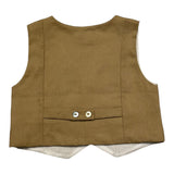 JO Milano Plain Beige Waistcoat For Newborn