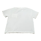 Lalalu' T-Shirt Tinta Unita Girocollo con Taschino per Bambina TSL80PBX BIANCO LALALU' 