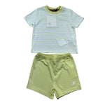 K-Way Completo 2 Pezzi Bicolore T-Shirt-Bermuda Fantasia A Righe per Neonato K2137TW BIANCO K-WAY 