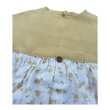 Wedoble Pagliaccetto Mezza Manica Bicolore per Neonata V2507405E BIANCO/GIALLO WEDOBLE 