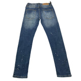 DANIELE ALESSANDRINI jeans tinta unita con toppe Blu per Bambino 1231PD00074XX BLU DANIELE ALESSANDRINI 