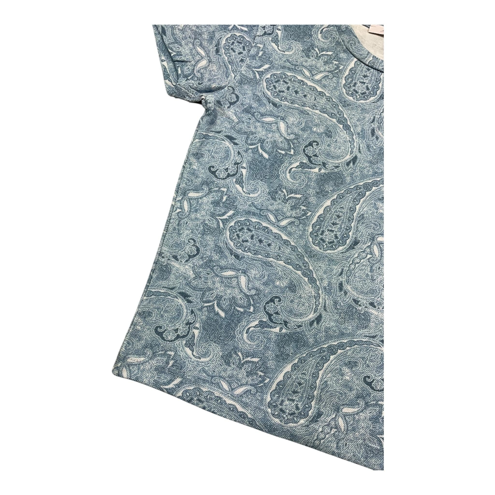 M+E' T-Shirt Girocollo Tinta Unita con Stampe per Bambino UEM0561 AZZURRO M+E' 