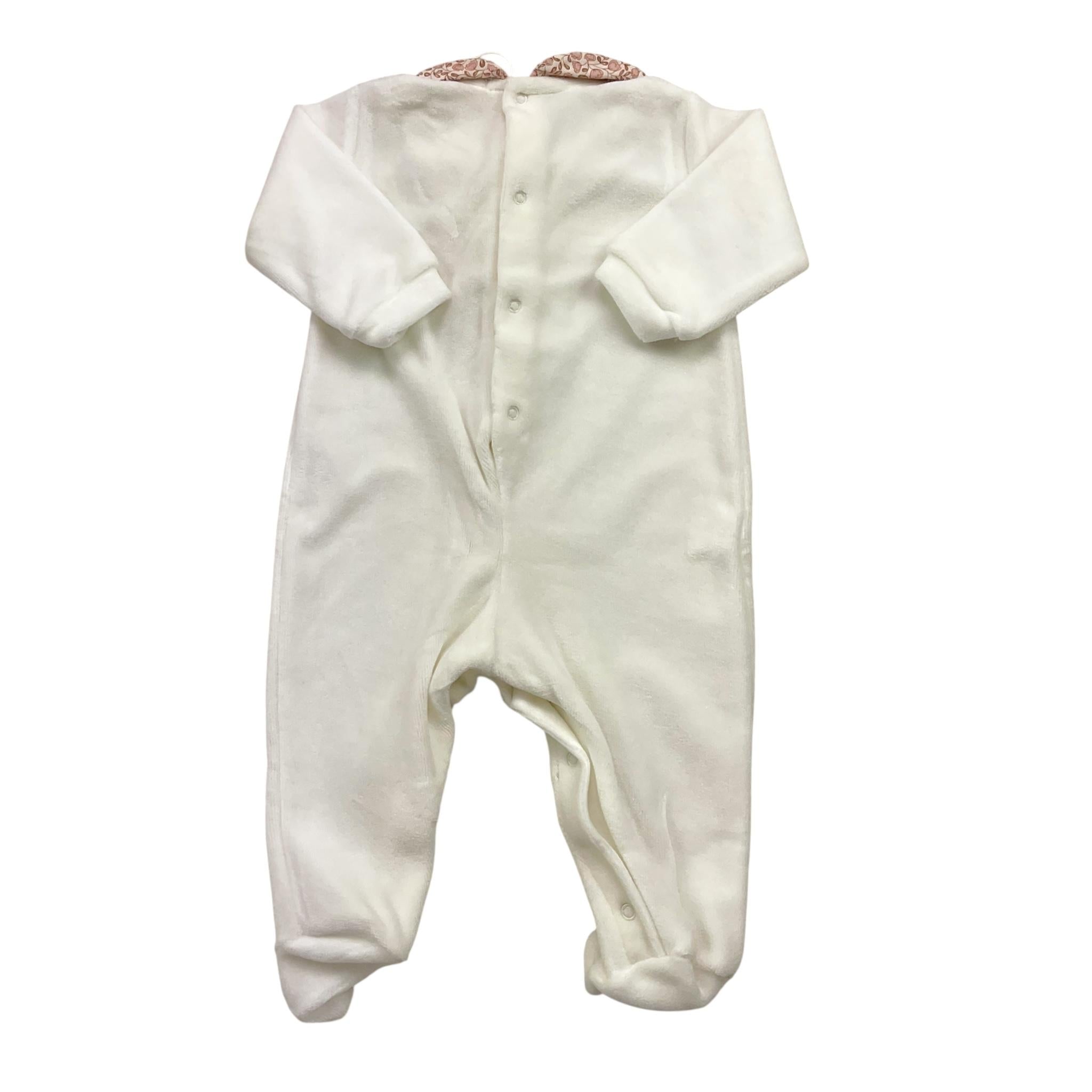 LALALU' tutina manica lunga tinta unita in ciniglia Bianco per Neonata TCL09NX BIANCO LALALU' 