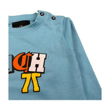 John Richmond Shirt Girocollo Tinta Unita con Logo per Neonato RIP26105TS AZZURRO JOHN RICHMOND 