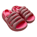 Ugg Girls Solid Color Glitter Rubber Slippers Fuchsia