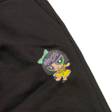 MOUSSE pantalone tinta unita modello tuta con stampa Nero per Bambina HKPG362B NERO MOUSSE 