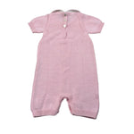 Scaldacuore Pagliaccetto Tinta Unita con Ricami per Neonata PS02CPE24 ROSA SCALDACUORE 