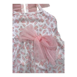 Sardon Solid Color Pink Patterned Baby Girl Strapless Cover Up