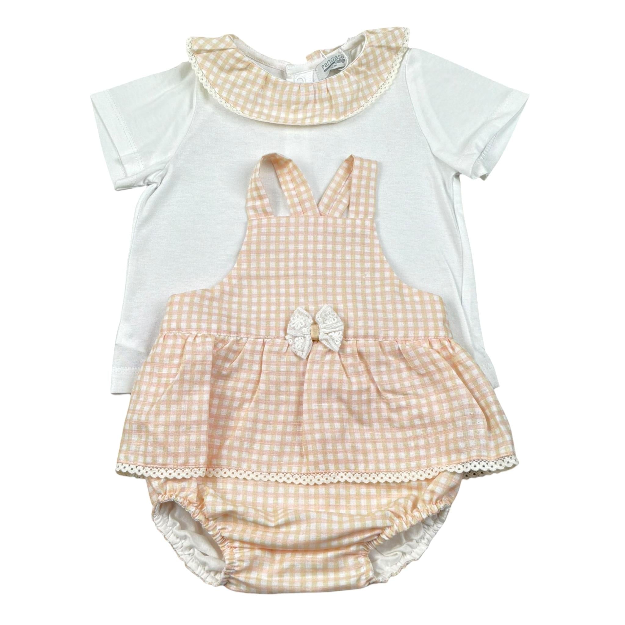 Pangasa Completo 2 Pezzi T-Shirt-Salopette per Neonata 2585305 BIANCO PANGASA 