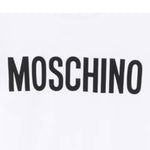 Moschino T-Shirt Girocollo Tinta Unita con Stampa per Bambino HUM05C BIANCO MOSCHINO 