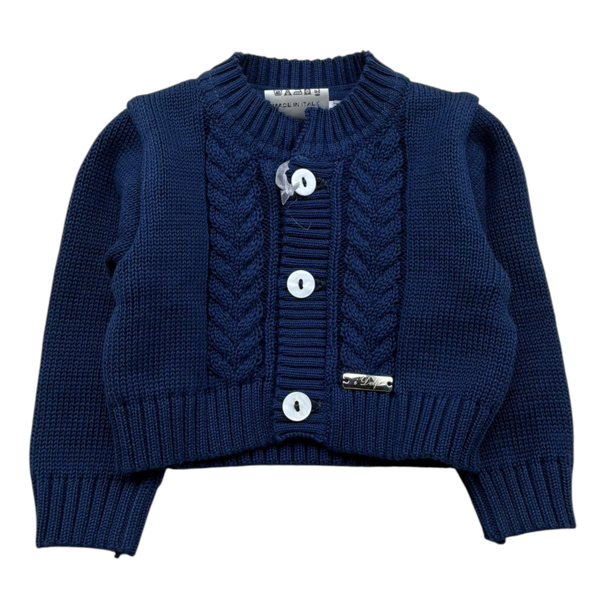 I Delfi Cardigan Tinta Unita per Neonato 25P5401 BLU I DELFI 