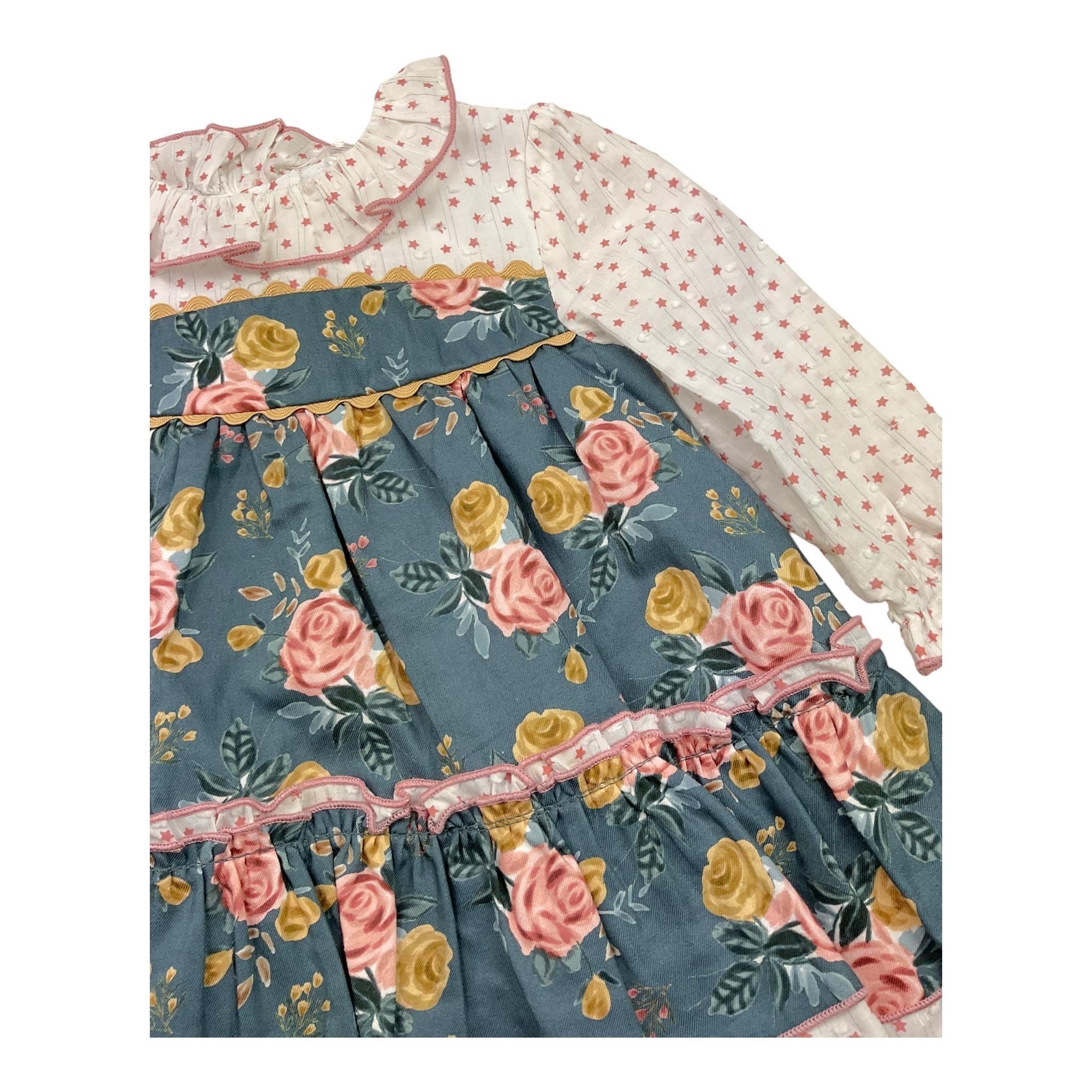 MIRANDA abit bicolore con fantasia Bianco/verde per Neonata 360144 BIANCO/VERDE MIRANDA 