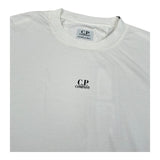 C.P. Company T-Shirt Girocollo Tinta Unita con Logo per Bambino CUM00I BIANCO C.P. COMPANY 