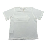 Zhoe & Tobiah T-Shirt Girocollo Tinta Unita con Taschino per Bambino BSE12MJ PANNA ZHOE & TOBIAH 