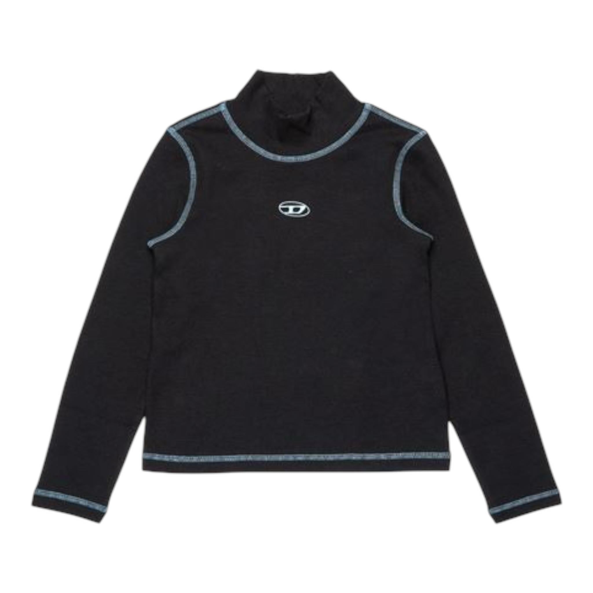 DIESEL shirt tinta unita mezzo collo  Nero per Bambina J02005 NERO DIESEL 