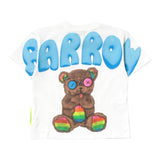 Barrow Kids Solid Color Crew Neck T-Shirt With Front And Back Print White For Boys