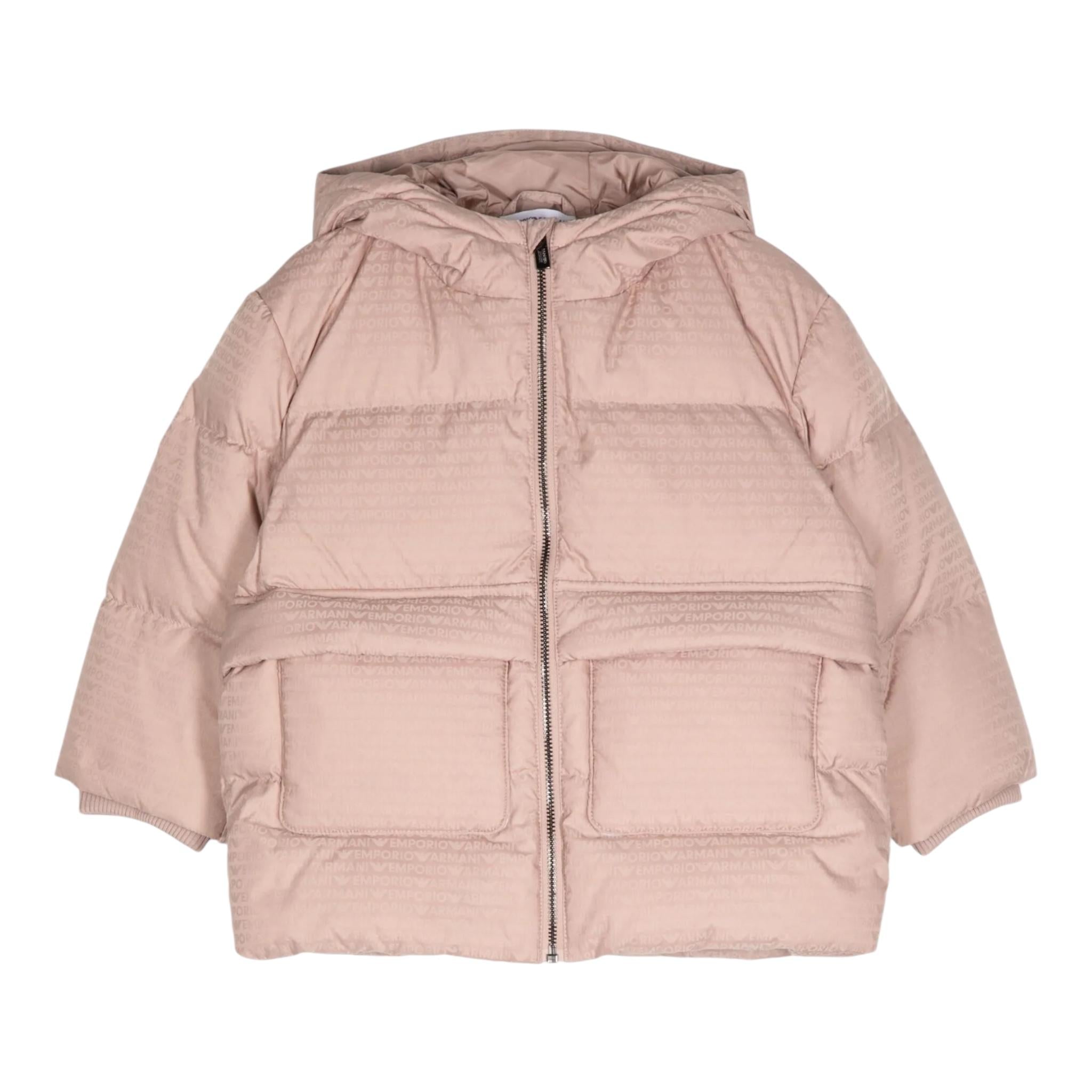 EMPORIO ARMANI giubbino tinta unita con cappuccio e loghi Rosa per Bambina 6DHKJ3AJ ROSA EMPORIO ARMANI 