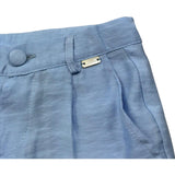 Le Bebe Bermuda Tinta Unita con Girovita Regolabile per Neonato LBB5382 AZZURRO LE BEBE 