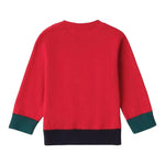 MINI BANDA maglia girocollo tinta unita con renna Rosso per Neonato A671 ROSSO MINI BANDA 