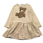 ELSY abit manica lunga tinta unita con orso Beige per Bambina 7120 BEIGE ELSY 