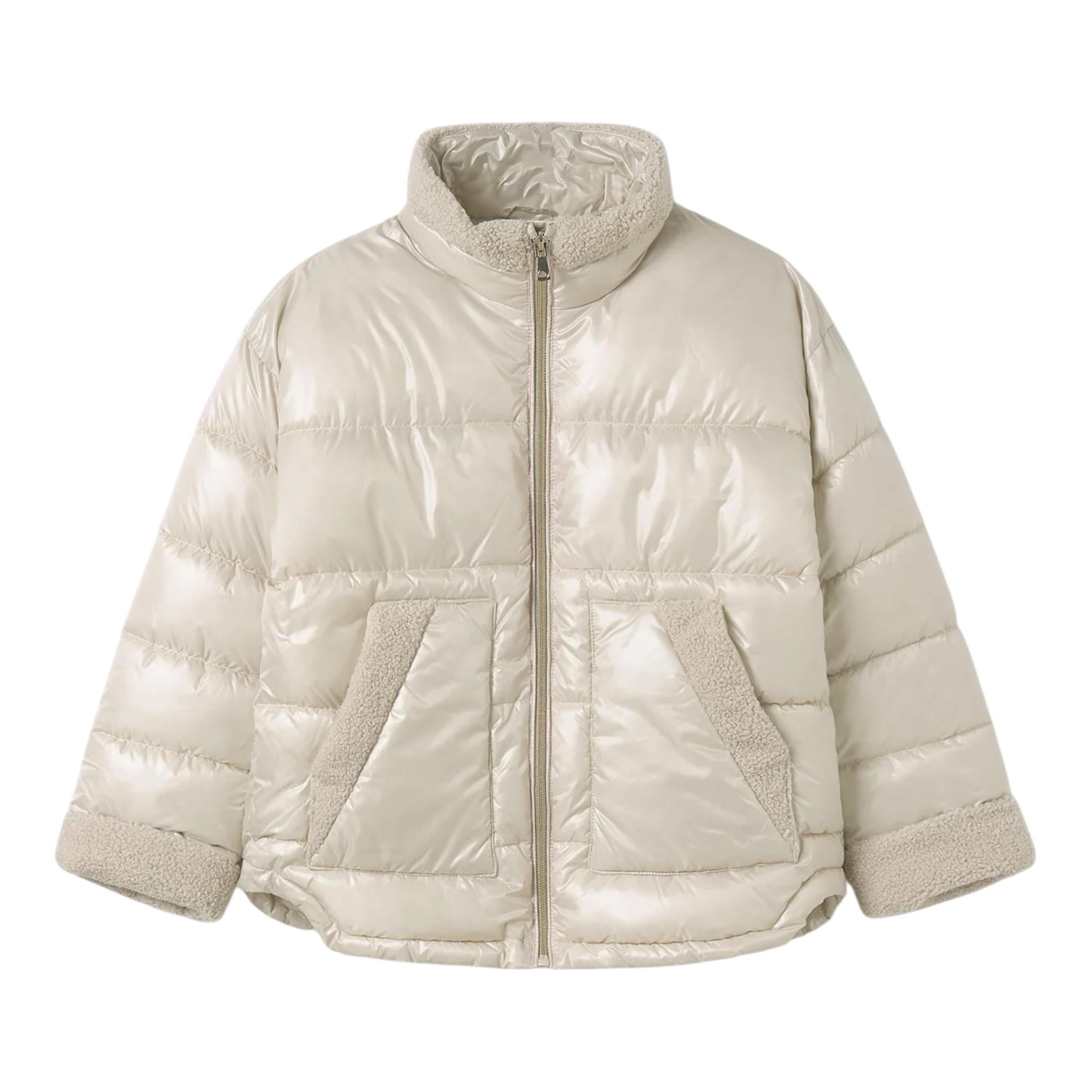 MAYORAL giubbino tinta unita con profili teddy Beige per Bambina 7485 BEIGE MAYORAL 