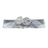 The Owl Headband Solid Color With White Flower Appliques For Newborn