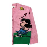 SAINT BARTH cardigan tinta unita con ricami snoopy Rosa per Bambina DIDY ROSA SAINT BARTH 