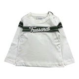 TRUSSARDI shirt girocollo tinta unita con stampa Bianco per Neonato TIA24111TSN BIANCO TRUSSARDI 