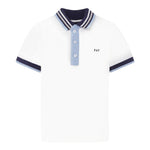 Fay Polo Tinta Unita con Stampa per Bambino FW8P61 BIANCO FAY 