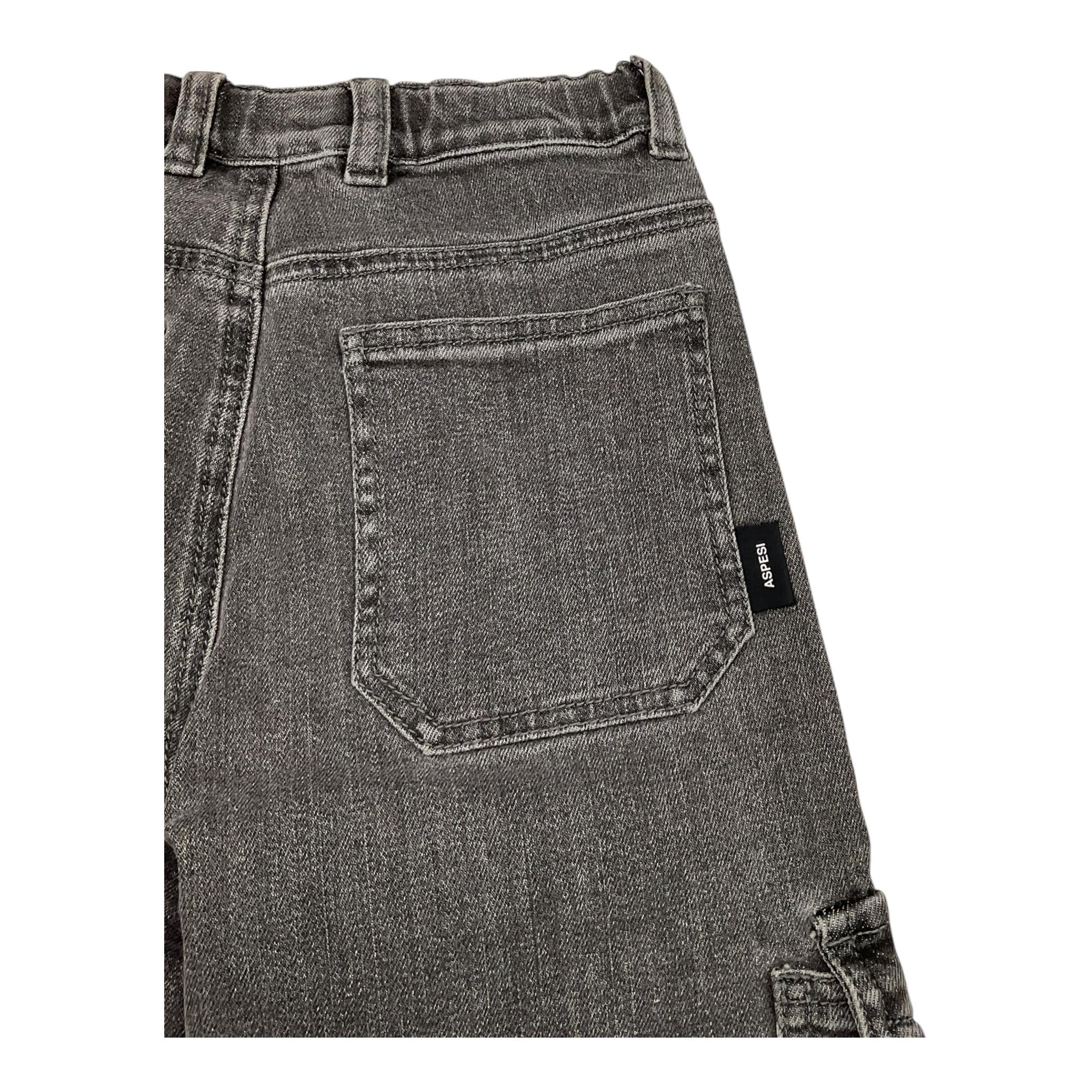 ASPESI jeans tinta unita con tascone Grigio per Bambino F24051PLJ0045X GRIGIO ASPESI 