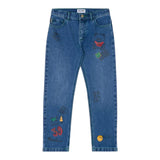 MOSCHINO jeans tinta unita con elastico in vita Blu per Bambino HUP07V BLU MOSCHINO 
