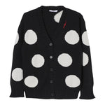 MSGM cardigan tinta unita con stampa cerchi Nero per Bambina F4MSJGCA133 NERO MSGM 