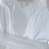 Isabel Abito Cerimonia Tinta Unita con Tulle per Bambina 43140S BIANCO ISABEL 