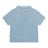 Carre'Ment Beau Polo Half Sleeve In Light Blue Sponge For Newborns