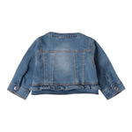 Minibanda Giubbino In Denim Tinta Unita per Neonata 3B756 BLU MINIBANDA 